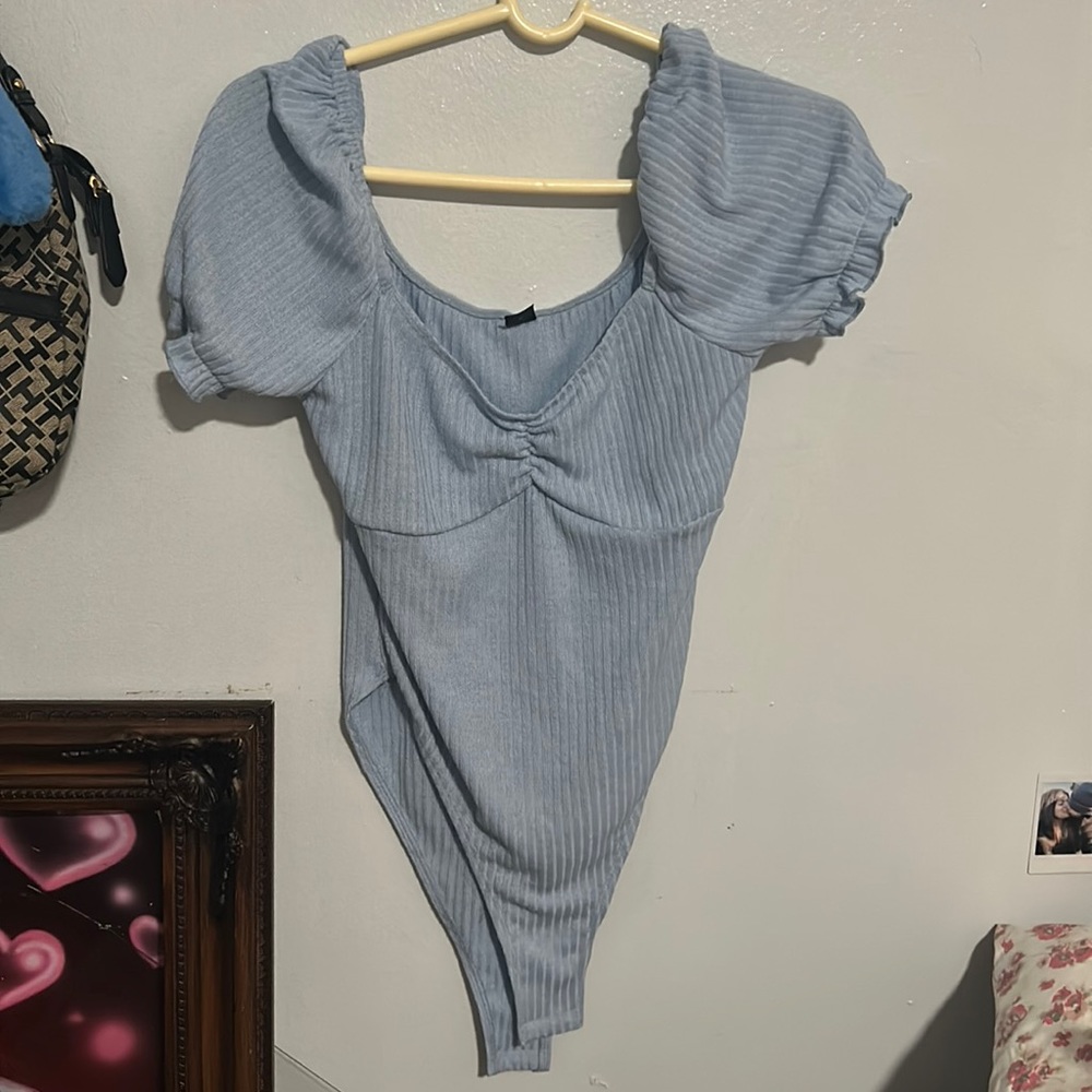a light blue bodysuit from shein